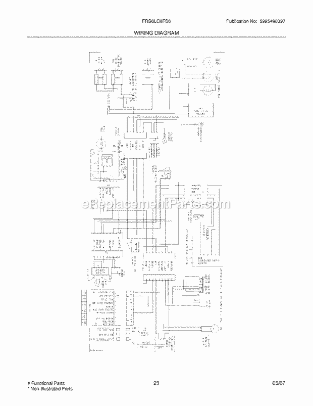 Frigidaire FRS6LC8FS6 Side-By-Side Refrigerator Page K Diagram
