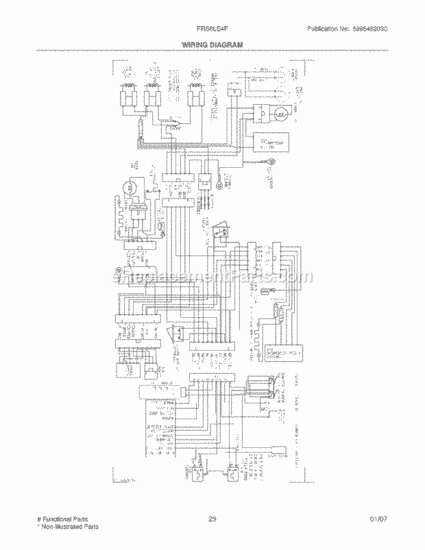 Frigidaire FRS6LE4FB0 Side-By-Side Refrigerator Page K Diagram