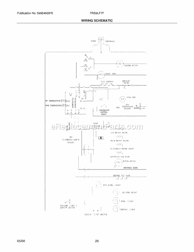 Frigidaire FRS6LF7FB3 Side-By-Side Refrigerator Page L Diagram