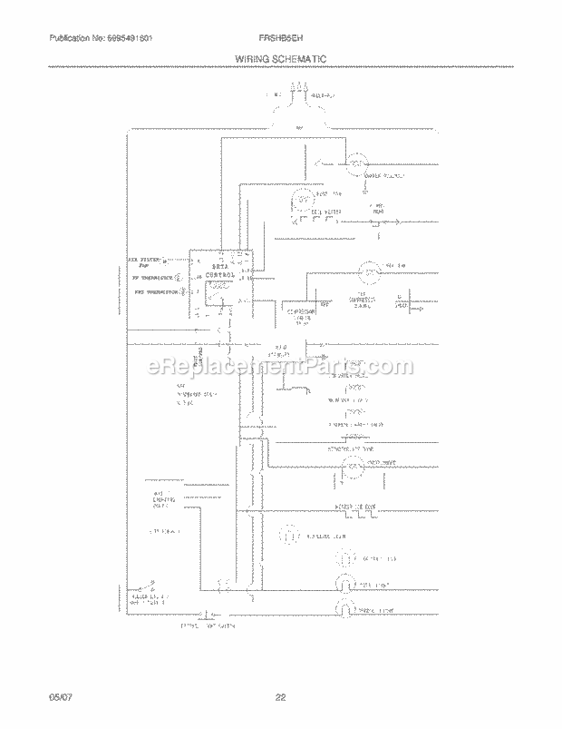 Frigidaire FRSHB5EHPW1 Side-By-Side Refrigerator Page L Diagram