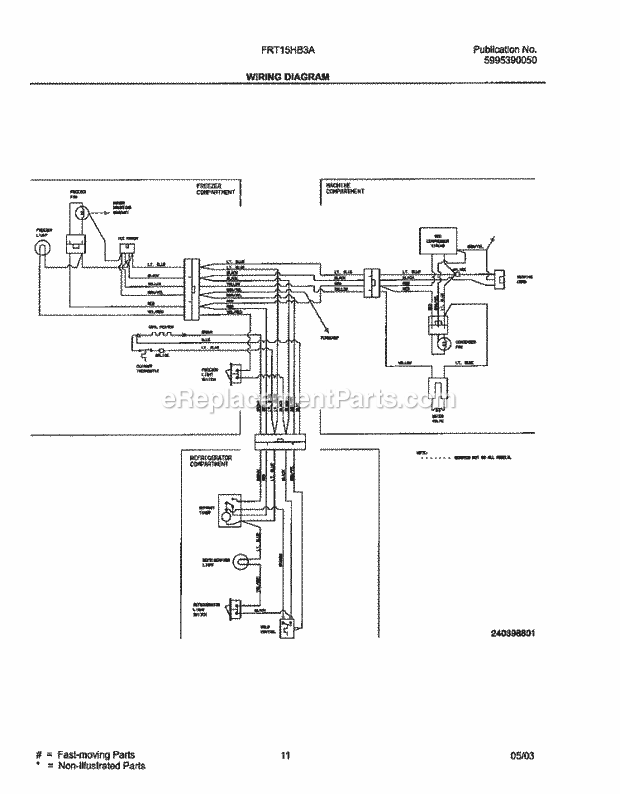 Frigidaire FRT15HB3AQ4 Top Freezer Refrigerator Page F Diagram