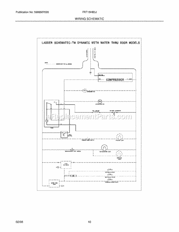 Frigidaire FRT15HB3JQ0 Top Freezer Refrigerator Page G Diagram