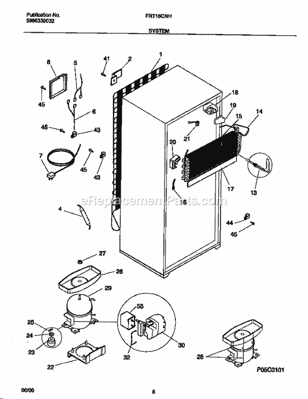 Frigidaire FRT16CNHD2 Frg(V1) / Refrigerator System Diagram