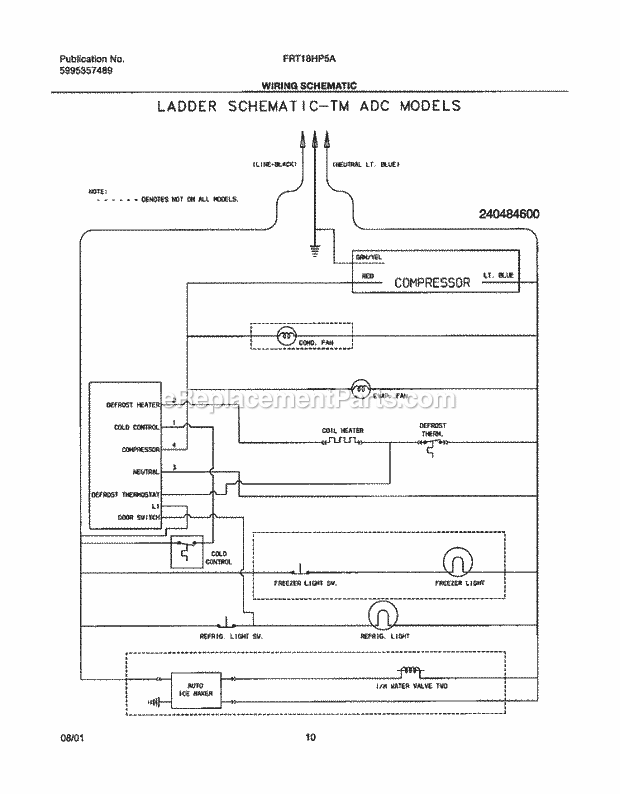 Frigidaire FRT18HP5AQ0 Top Freezer Use & Care-Refrigerator Page G Diagram