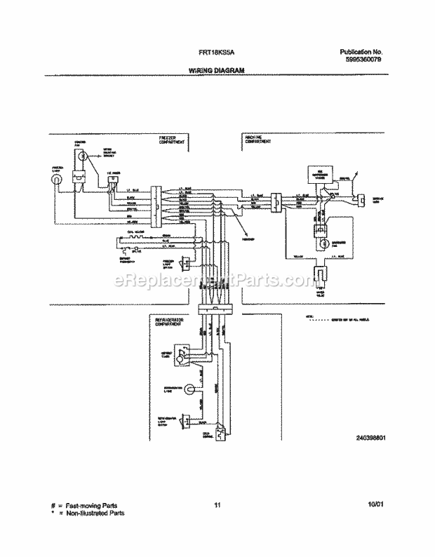 Frigidaire FRT18KS5AQ4 Top Freezer Refrigerator Page F Diagram