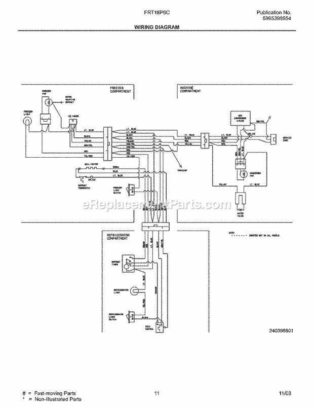 Frigidaire FRT18P6CQ3 Top Freezer Refrigerator Page F Diagram