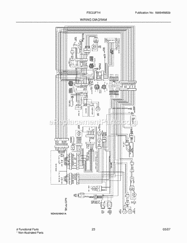 Frigidaire FSC23F7HB1 Side-By-Side Refrigerator Page K Diagram