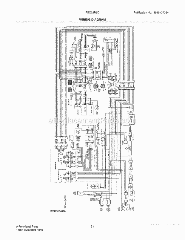 Frigidaire FSC23R5DW5 Side-By-Side Refrigerator Page K Diagram