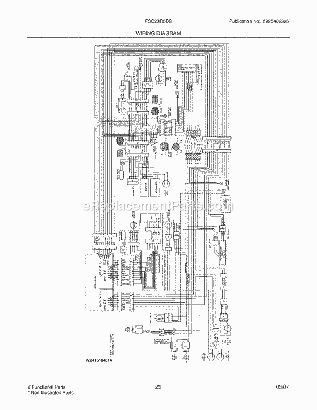 Frigidaire FSC23R5DWB Side-By-Side Refrigerator Page K Diagram