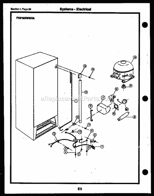 Frigidaire FV16M9WSFA Gib(V17) / Vertical Freezer Systems - Electrical Diagram