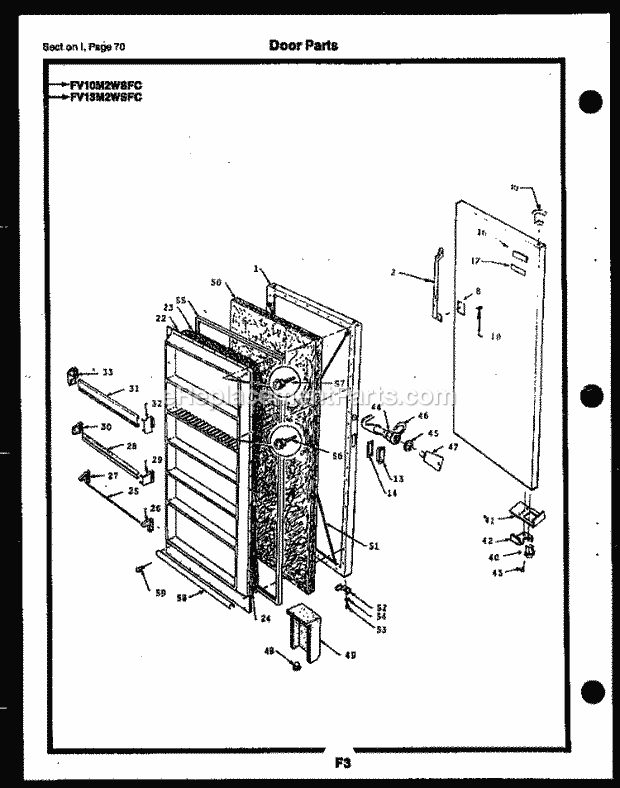 Frigidaire FV21M2WSFA Gib(V22) / Vertical Freezer Page N Diagram