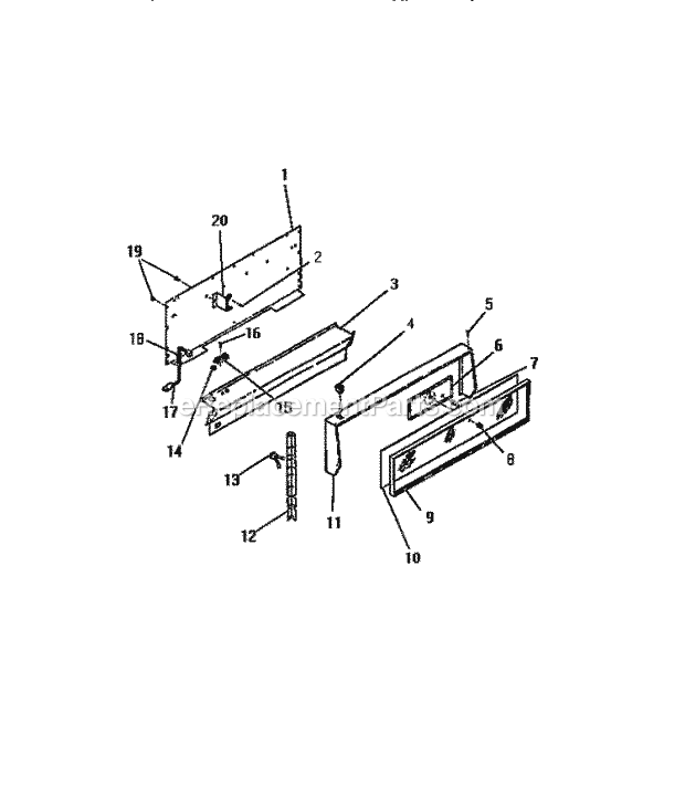 Frigidaire G32BPCL0 Freestanding, Gas Gas Range Console Diagram