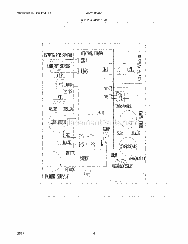 Frigidaire GAM155Q1A1 Air Conditioner Page C Diagram