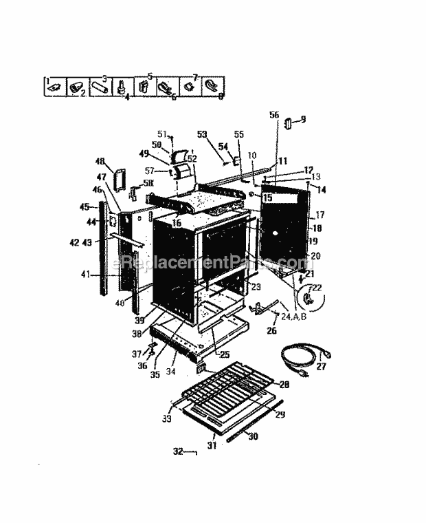 Frigidaire GC932EXF0 Wwh(V6) / Gas Range Page E Diagram