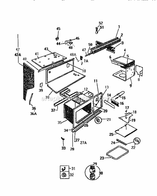 Frigidaire GC932EXF0 Wwh(V6) / Gas Range Upper Body Diagram