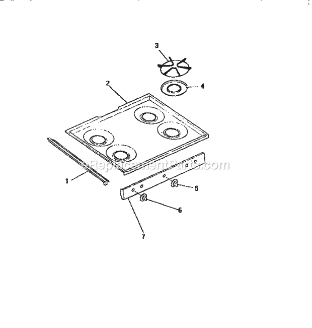 Frigidaire GCG38BCL0 Freestanding, Gas Free Standing Gas Range Cooktop, Knobs Diagram