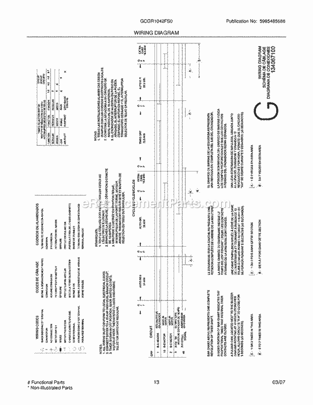 Frigidaire GCGR1042FS0 Residential Dryer Page G Diagram