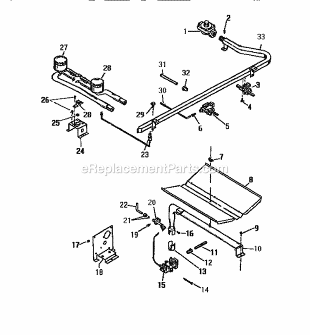 Frigidaire GF300HXF0 Wwh(V4) / Free Standing Gas Range Burner Assembly Diagram