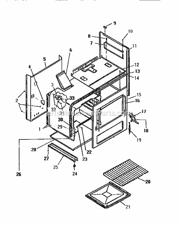 Frigidaire GF410HXD0 Wwh(V1) / Free Standing Gas Range Body, Side Panels Diagram