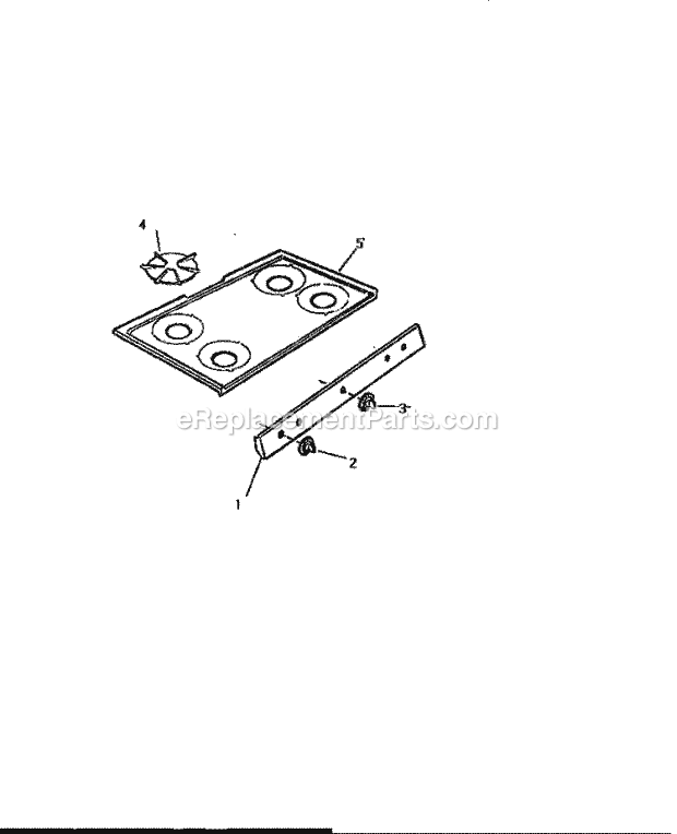 Frigidaire GF710HXV1 Wwh(V11) / Free Standing Gas Range Top, Control Panel Diagram