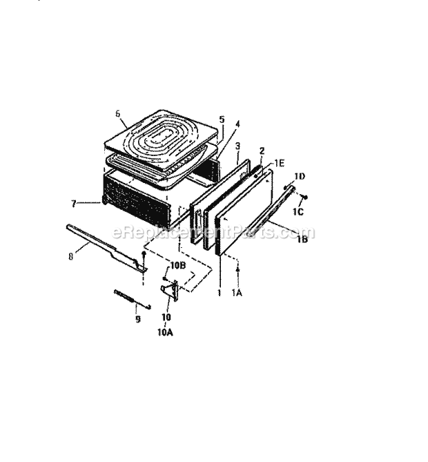 Frigidaire GF716HXV0 Wwh(V10) / Gas Range Broiler Drawer Diagram