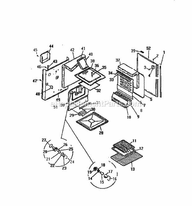 Frigidaire GF780HXD2 Wwh(V3) / Free Standing Gas Range Body, Side Panels Diagram