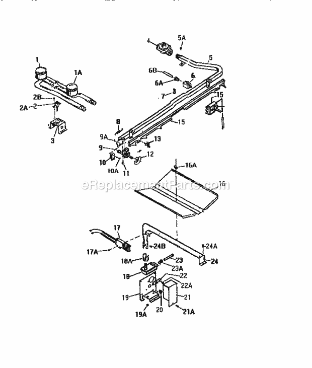 Frigidaire GF830HXV2 Wwh(V7) / Gas Range Burner Assembly Diagram