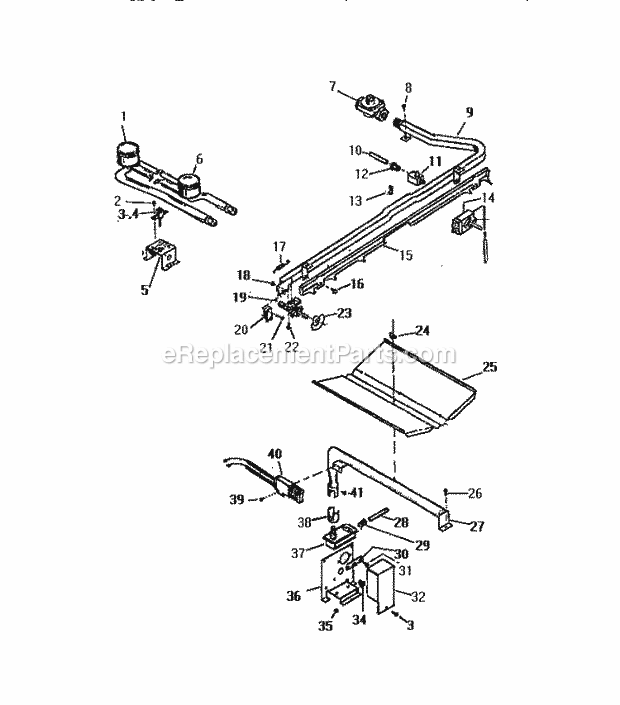 Frigidaire GF970HXV1 Wwh(V8) / Free Standing Gas Range Burner Assembly Diagram