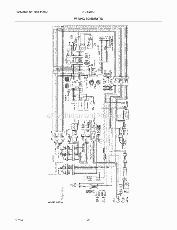 Frigidaire GHSC239DW1 Side-By-Side Refrigerator Page L Diagram