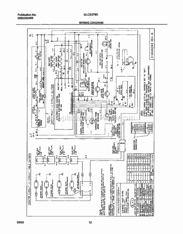 Frigidaire GLCS378DBA Slide-In, Electric Gas Combo Gas Range Page G Diagram