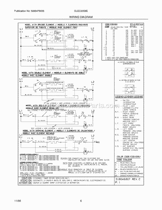 Frigidaire GLEC30S8EBB Electric Cooktop Page D Diagram