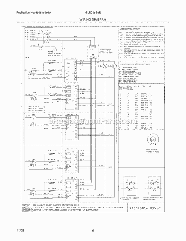 Frigidaire GLEC36S9EBA Electric Cooktop Page D Diagram