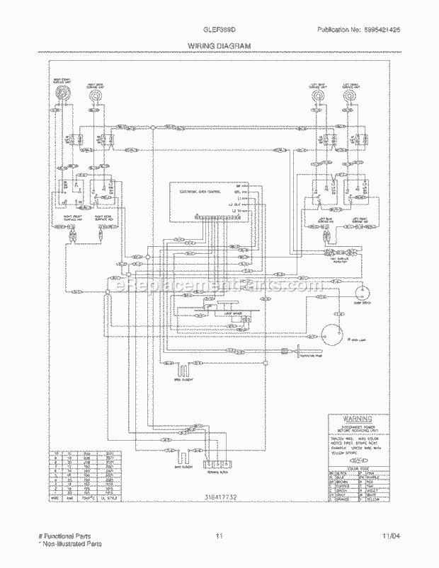 Frigidaire GLEF369DSB Freestanding, Electric Electric Range Page F Diagram