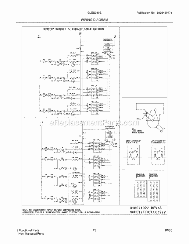 Frigidaire GLES389EBB Slide-In, Electric Electric Range Page F Diagram
