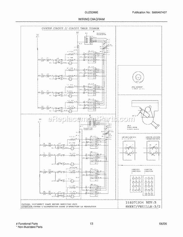 Frigidaire GLES389EQE Slide-In, Electric Electric Range Page G Diagram
