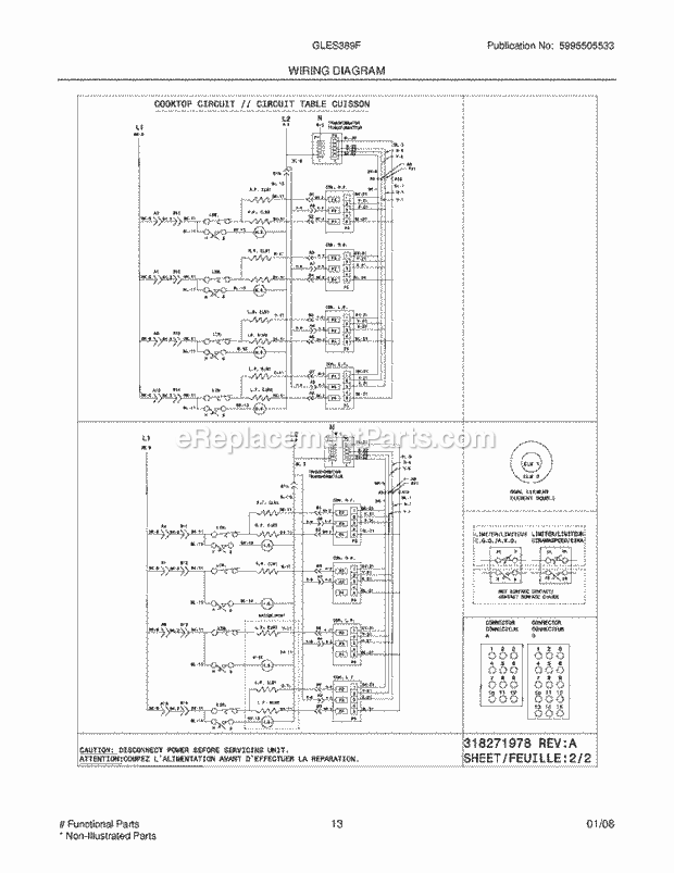 Frigidaire GLES389FSD Slide-In, Electric Electric Range Page F Diagram