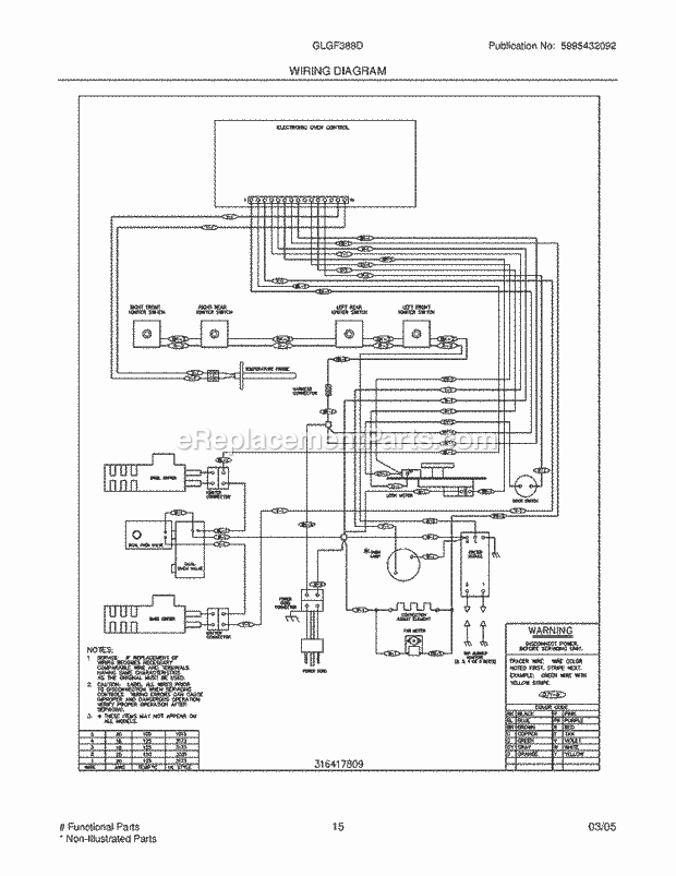 Frigidaire GLGF388DSC Freestanding, Gas Range Page G Diagram