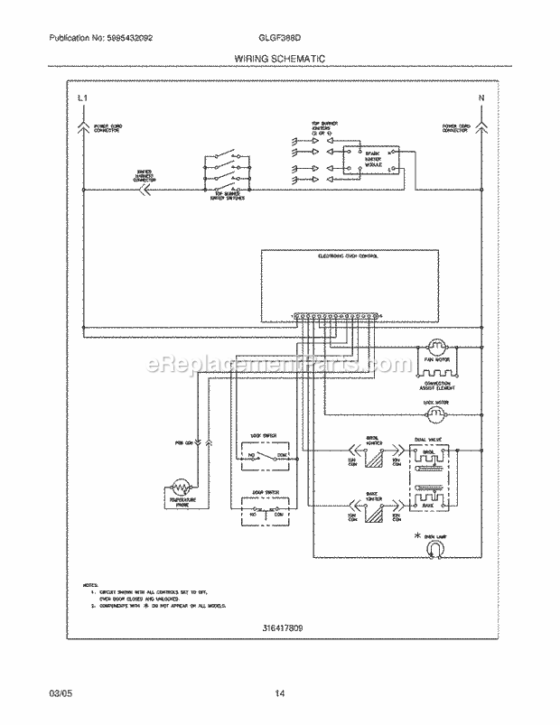 Frigidaire GLGF388DSC Freestanding, Gas Range Page H Diagram