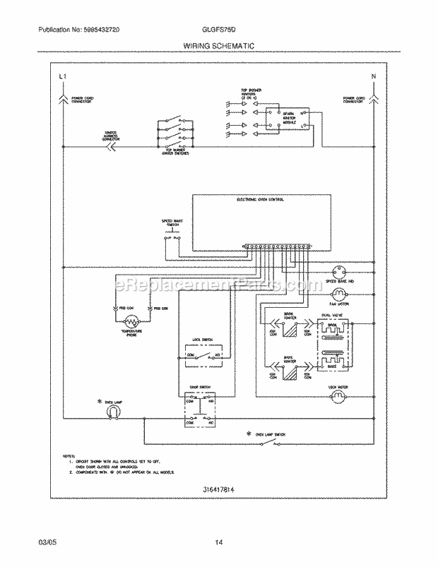 Frigidaire GLGFS75DQD Freestanding, Gas Gas Range Page H Diagram