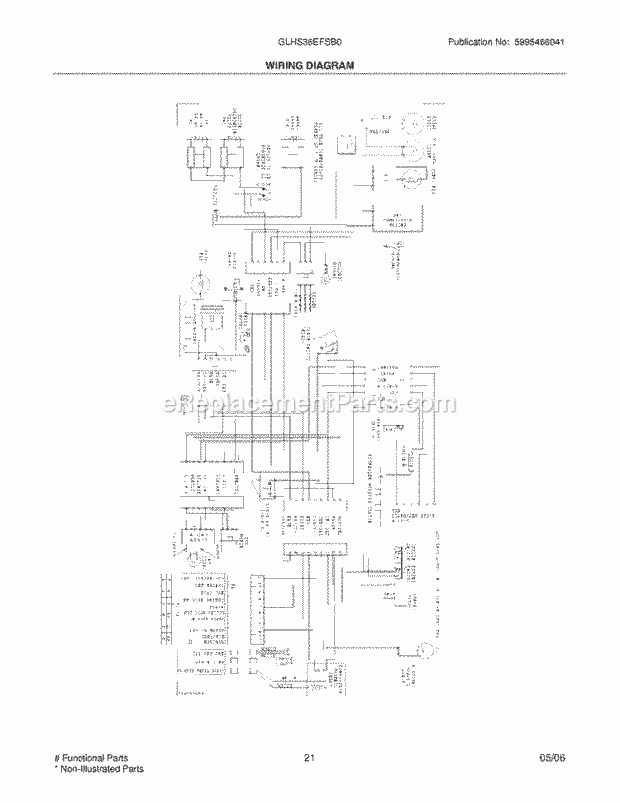 Frigidaire GLHS36EFSB0 Side-By-Side Refrigerator Page K Diagram