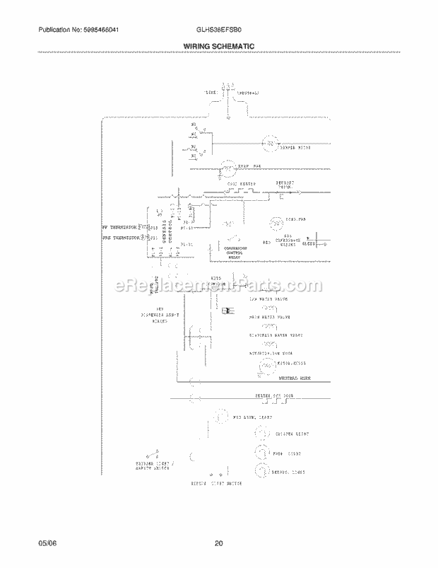Frigidaire GLHS36EFSB0 Side-By-Side Refrigerator Page L Diagram