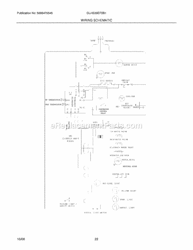 Frigidaire GLHS36EFSB1 Side-By-Side Refrigerator Page L Diagram