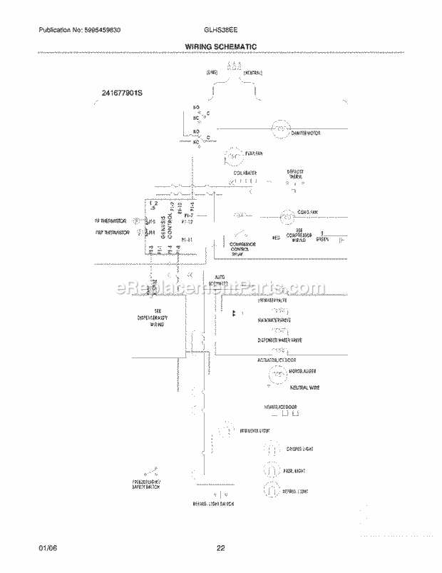 Frigidaire GLHS38EEPB2 Side-By-Side Refrigerator Page L Diagram