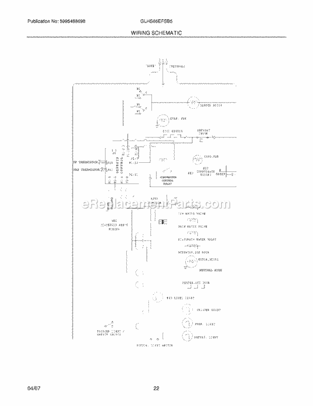 Frigidaire GLHS66EFSB5 Side-By-Side Refrigerator Page L Diagram
