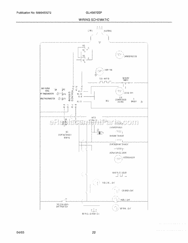 Frigidaire GLHS67EEPW0 Side-By-Side Refrigerator Page L Diagram