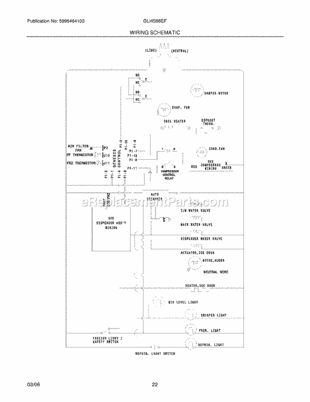 Frigidaire GLHS68EFQ1 Side-By-Side Refrigerator Page L Diagram