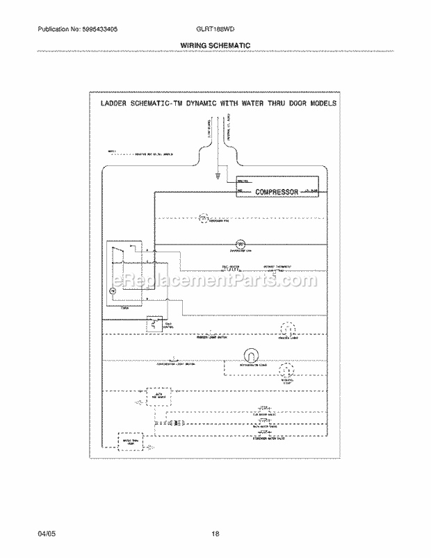 Frigidaire GLRT188WDS2 Top Freezer Refrigerator Page H Diagram