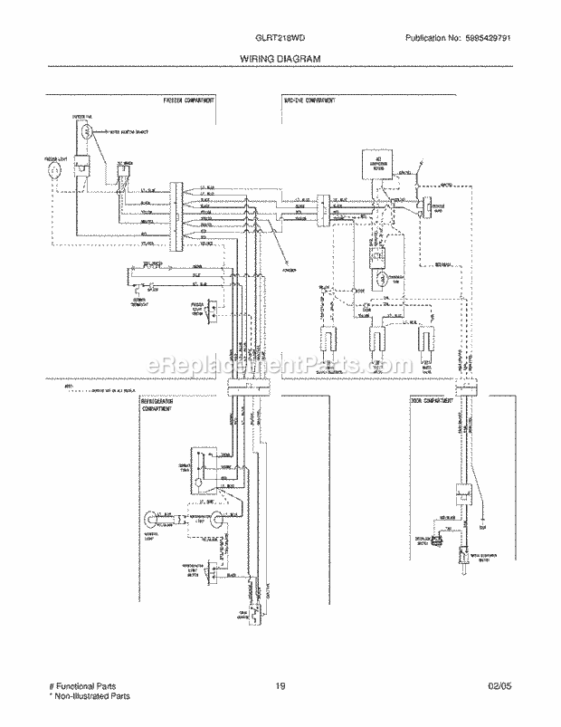 Frigidaire GLRT218WDK3 Top Freezer Refrigerator Page G Diagram