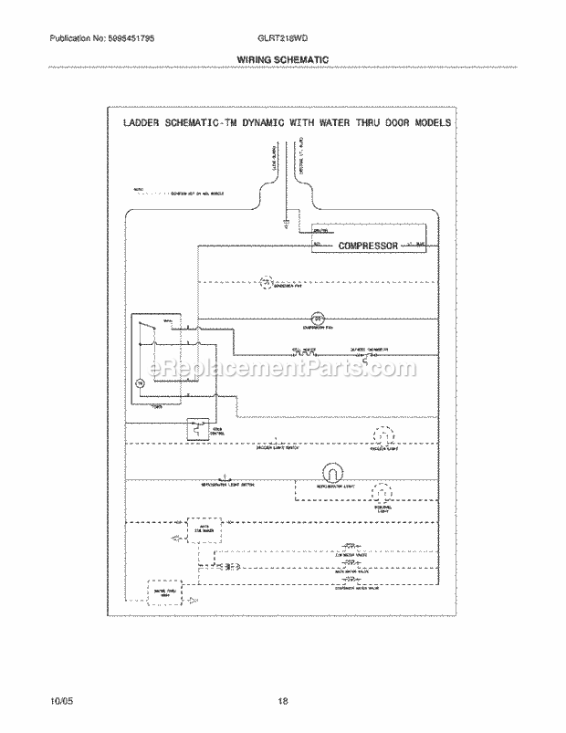 Frigidaire GLRT218WDW9 Top Freezer Refrigerator Page H Diagram