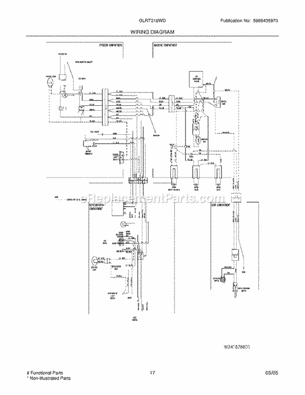 Frigidaire GLRT218WDZ5 Top Freezer Refrigerator Page G Diagram